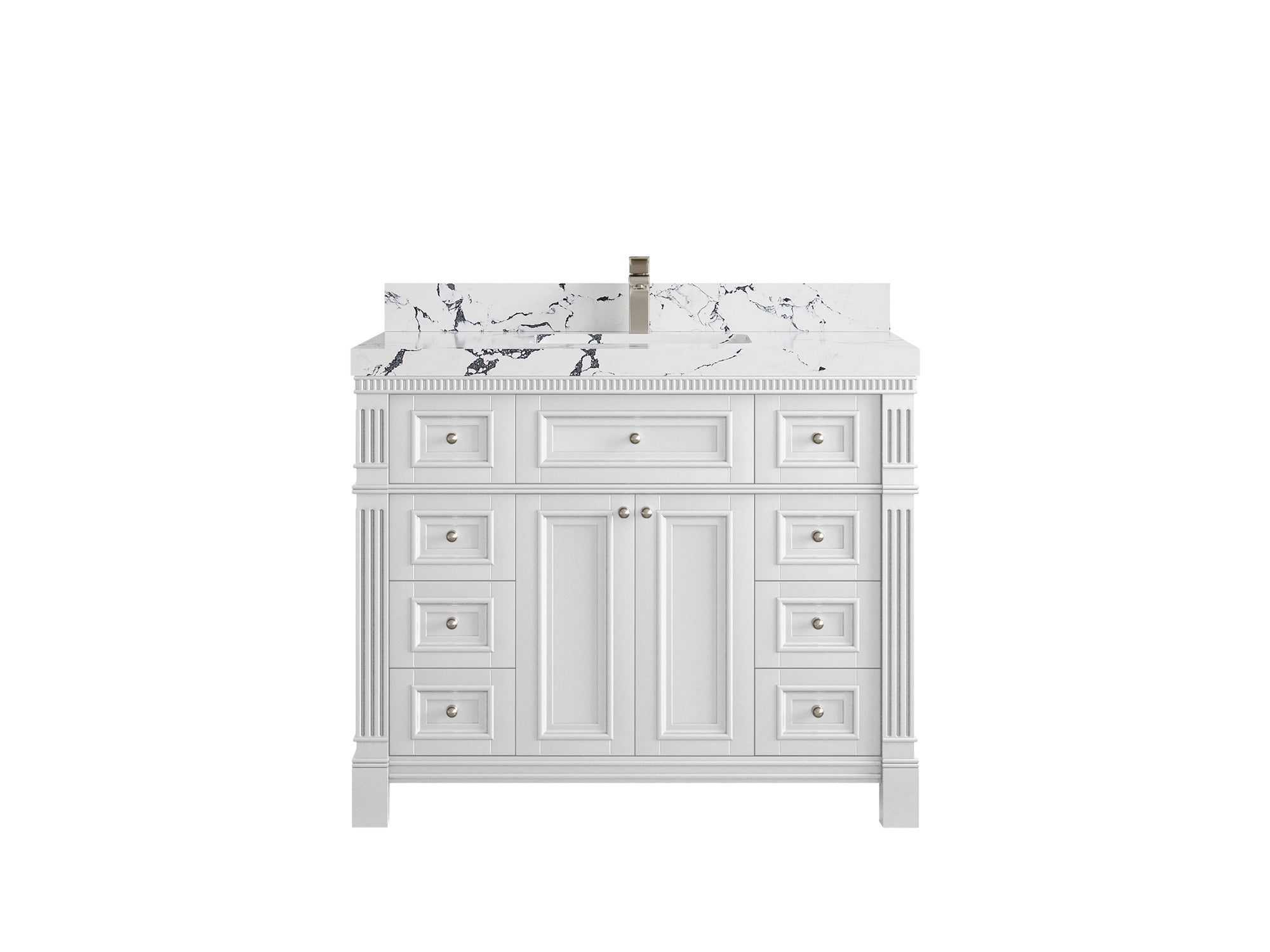 Paris 42 in. W x 22 in. D Single Sink Bathroom Vanity - Willow Bath and Vanity