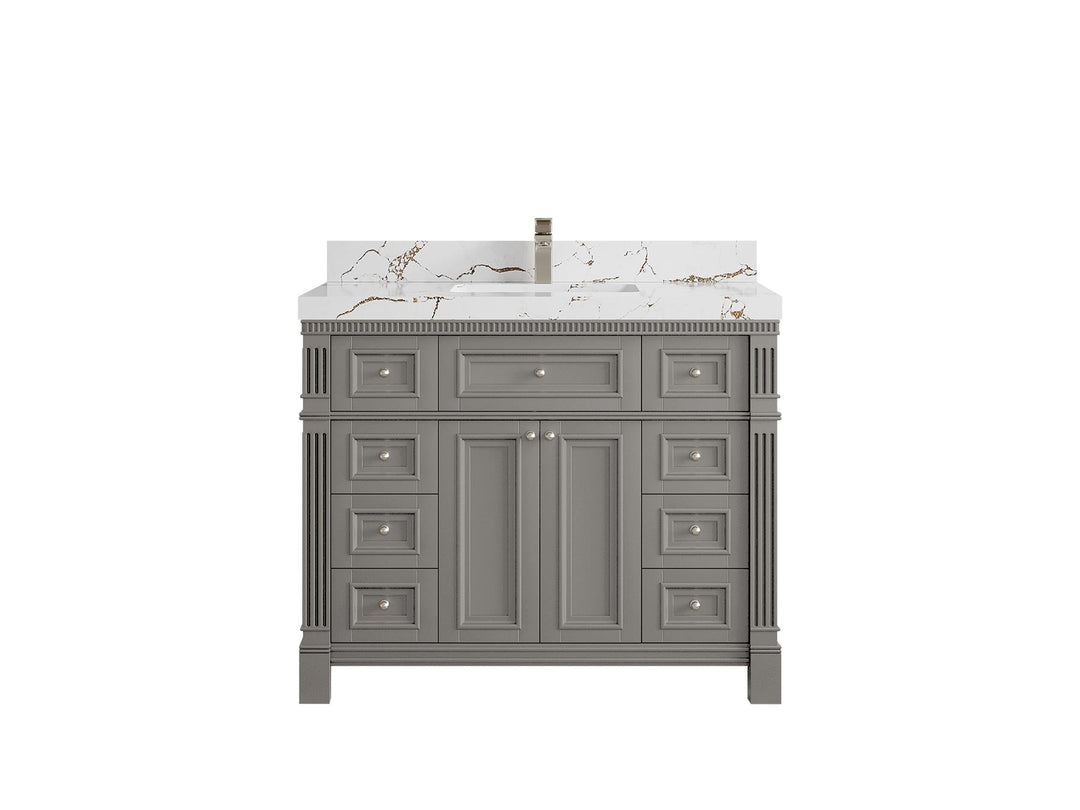 Paris 42 in. W x 22 in. D Single Sink Bathroom Vanity - Willow Bath and Vanity