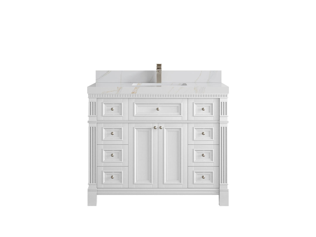 Paris 42 in. W x 22 in. D Single Sink Bathroom Vanity - Willow Bath and Vanity