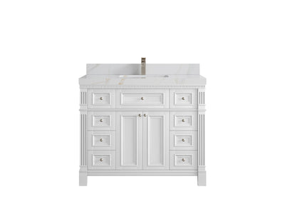 Paris 42 in. W x 22 in. D Single Sink Bathroom Vanity - Willow Bath and Vanity