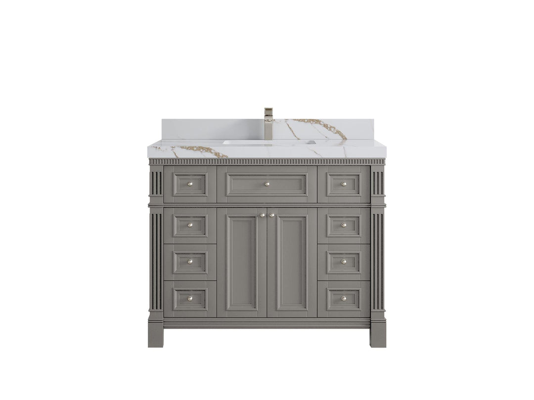 Paris 42 in. W x 22 in. D Single Sink Bathroom Vanity - Willow Bath and Vanity