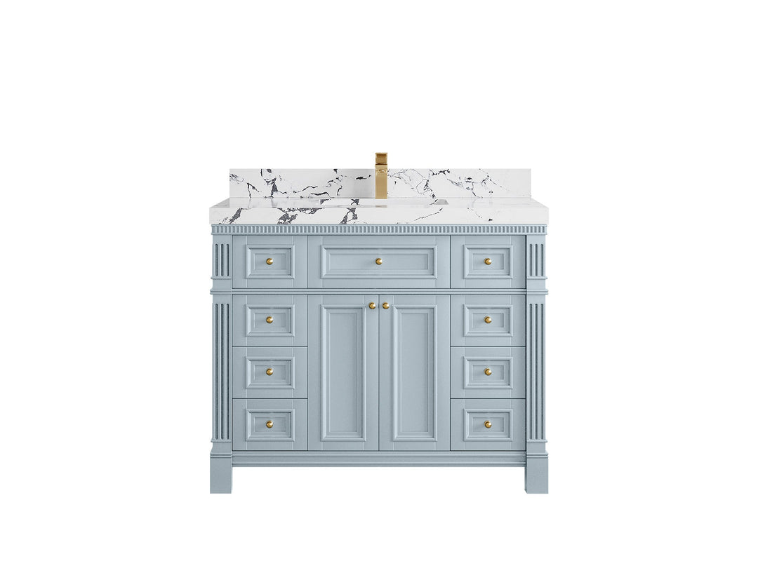 Paris 42 in. W x 22 in. D Single Sink Bathroom Vanity - Willow Bath and Vanity