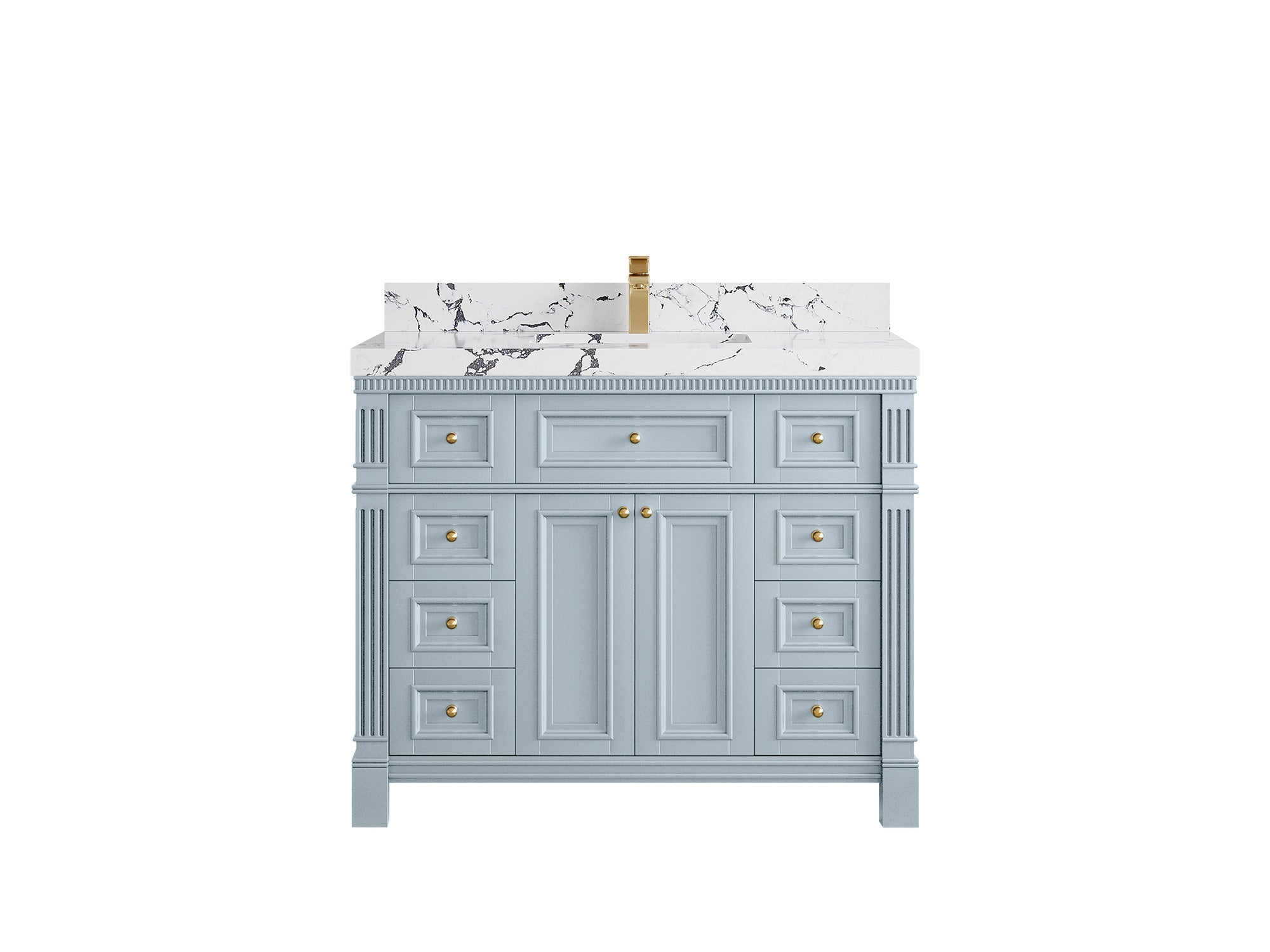 Paris 42 in. W x 22 in. D Single Sink Bathroom Vanity - Willow Bath and Vanity