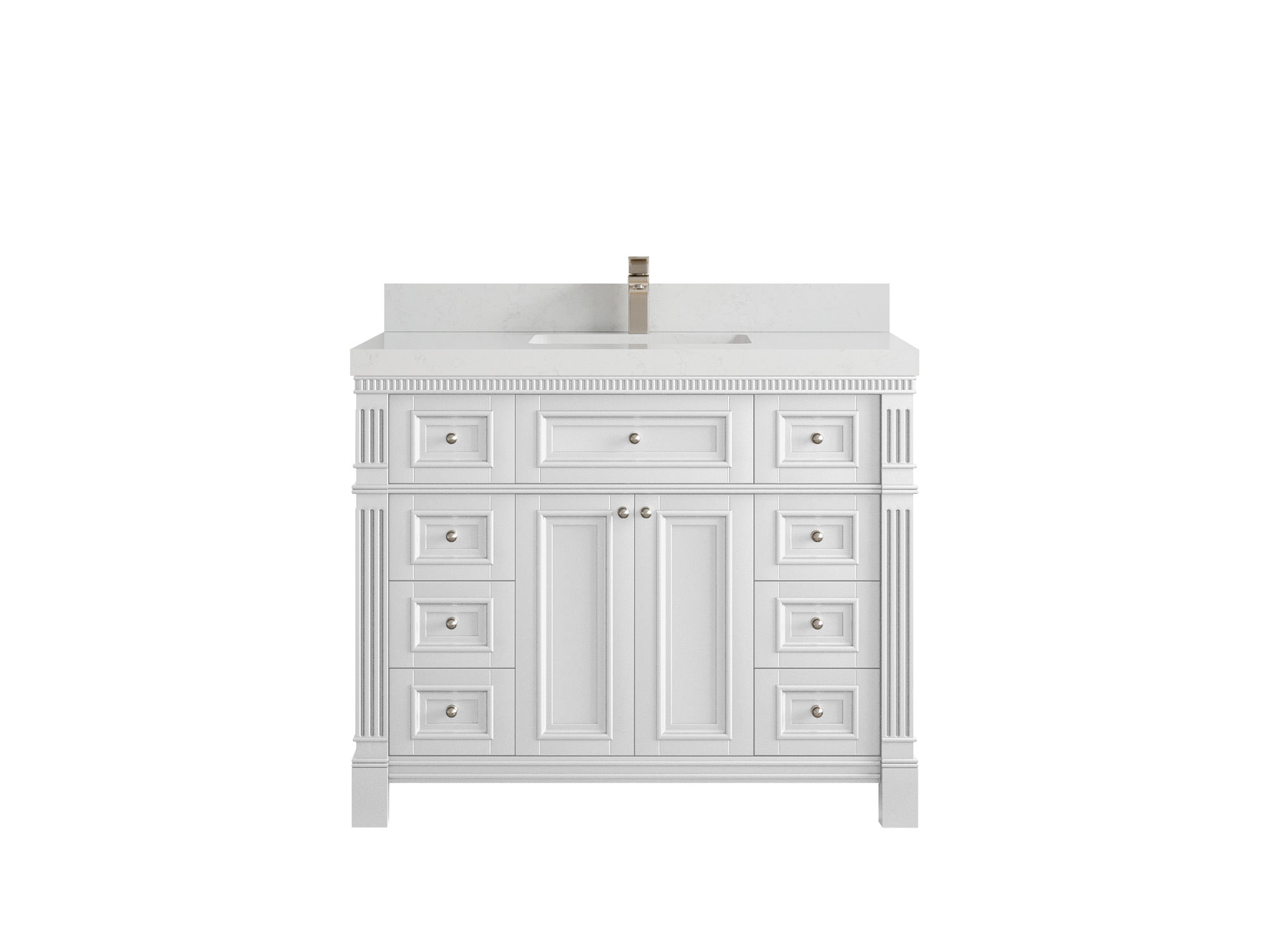 Paris 42 in. W x 22 in. D Single Sink Bathroom Vanity - Willow Bath and Vanity