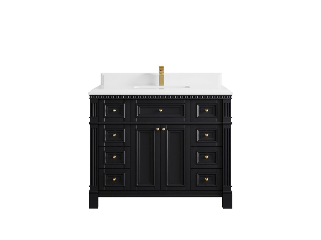 Paris 42 in. W x 22 in. D Single Sink Bathroom Vanity - Willow Bath and Vanity