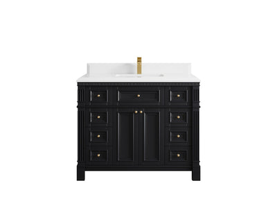 Paris 42 in. W x 22 in. D Single Sink Bathroom Vanity - Willow Bath and Vanity