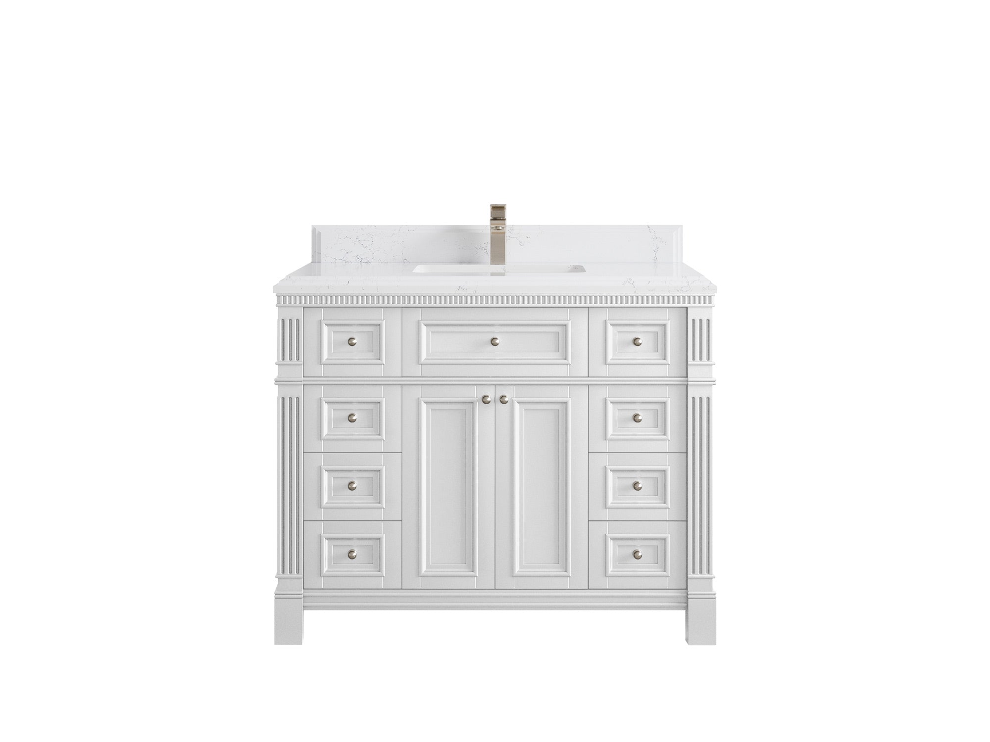 Paris 42 in. W x 22 in. D Single Sink Bathroom Vanity - Willow Bath and Vanity