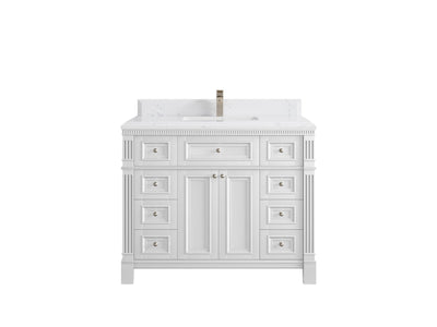 Paris 42 in. W x 22 in. D Single Sink Bathroom Vanity - Willow Bath and Vanity
