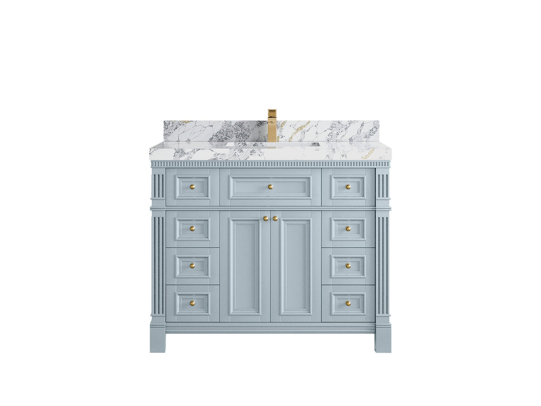 Paris 42 in. W x 22 in. D Single Sink Bathroom Vanity - Willow Bath and Vanity