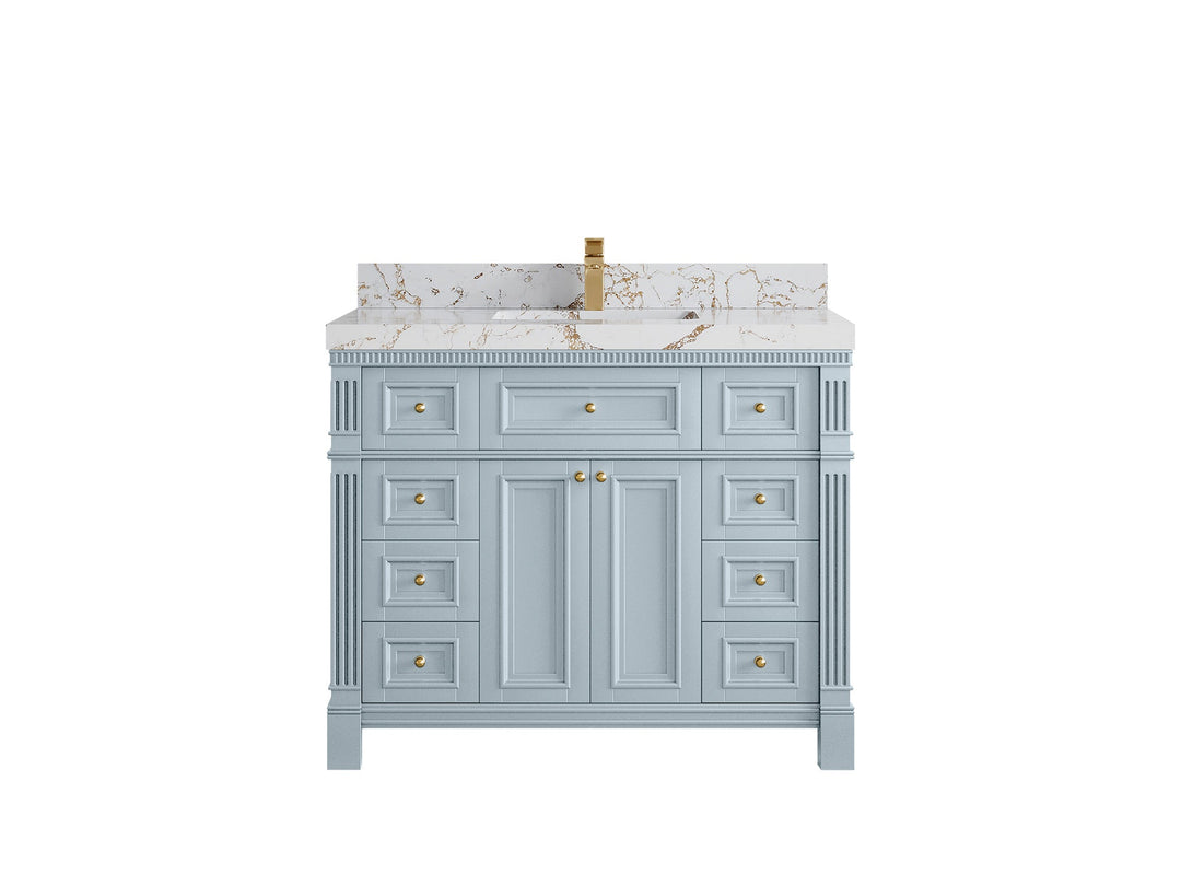 Paris 42 in. W x 22 in. D Single Sink Bathroom Vanity - Willow Bath and Vanity