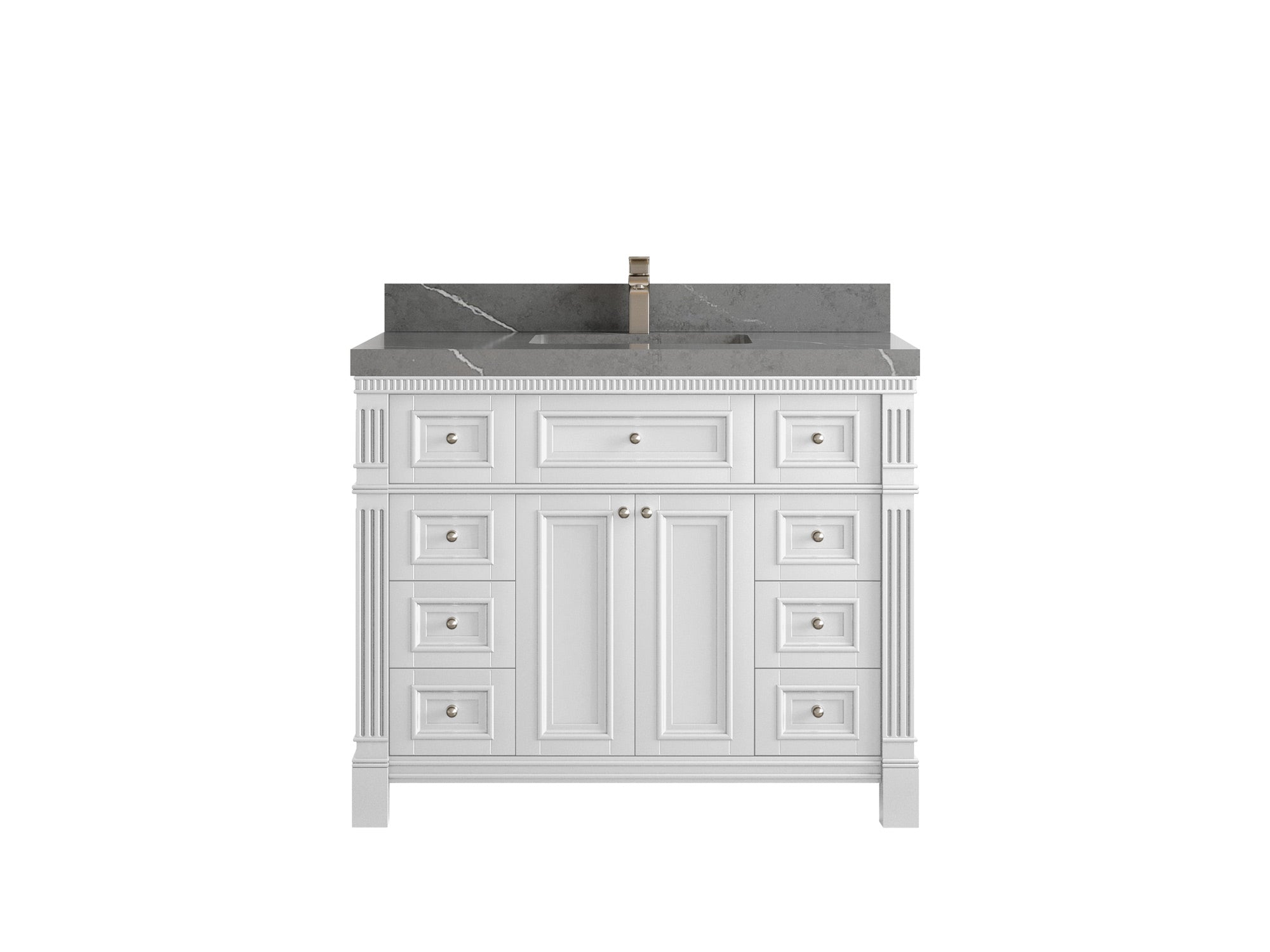 Paris 42 in. W x 22 in. D Single Sink Bathroom Vanity - Willow Bath and Vanity