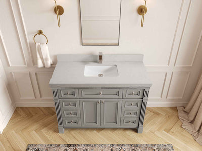 Paris 48 in. W x 22 in. D Single Sink Bathroom Vanity - Willow Bath and Vanity