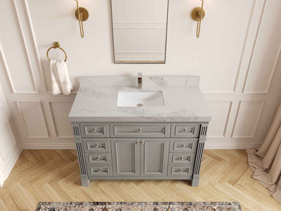 Paris 48 in. W x 22 in. D Single Sink Bathroom Vanity - Willow Bath and Vanity