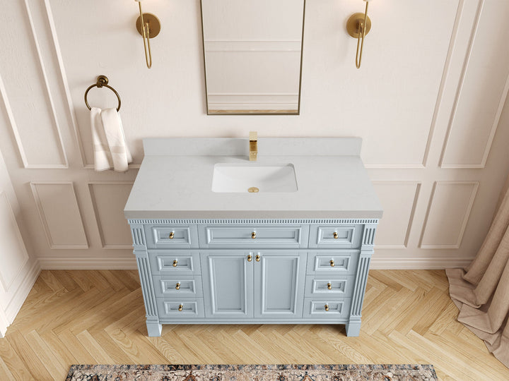 Paris 48 in. W x 22 in. D Single Sink Bathroom Vanity - photo 9