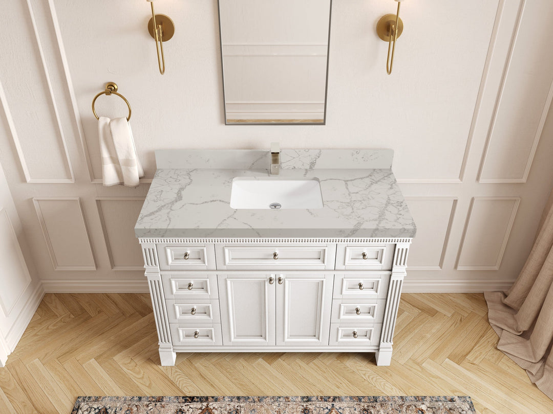 Paris 48 in. W x 22 in. D Single Sink Bathroom Vanity - Willow Bath and Vanity