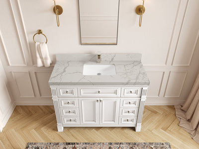 Paris 48 in. W x 22 in. D Single Sink Bathroom Vanity - Willow Bath and Vanity