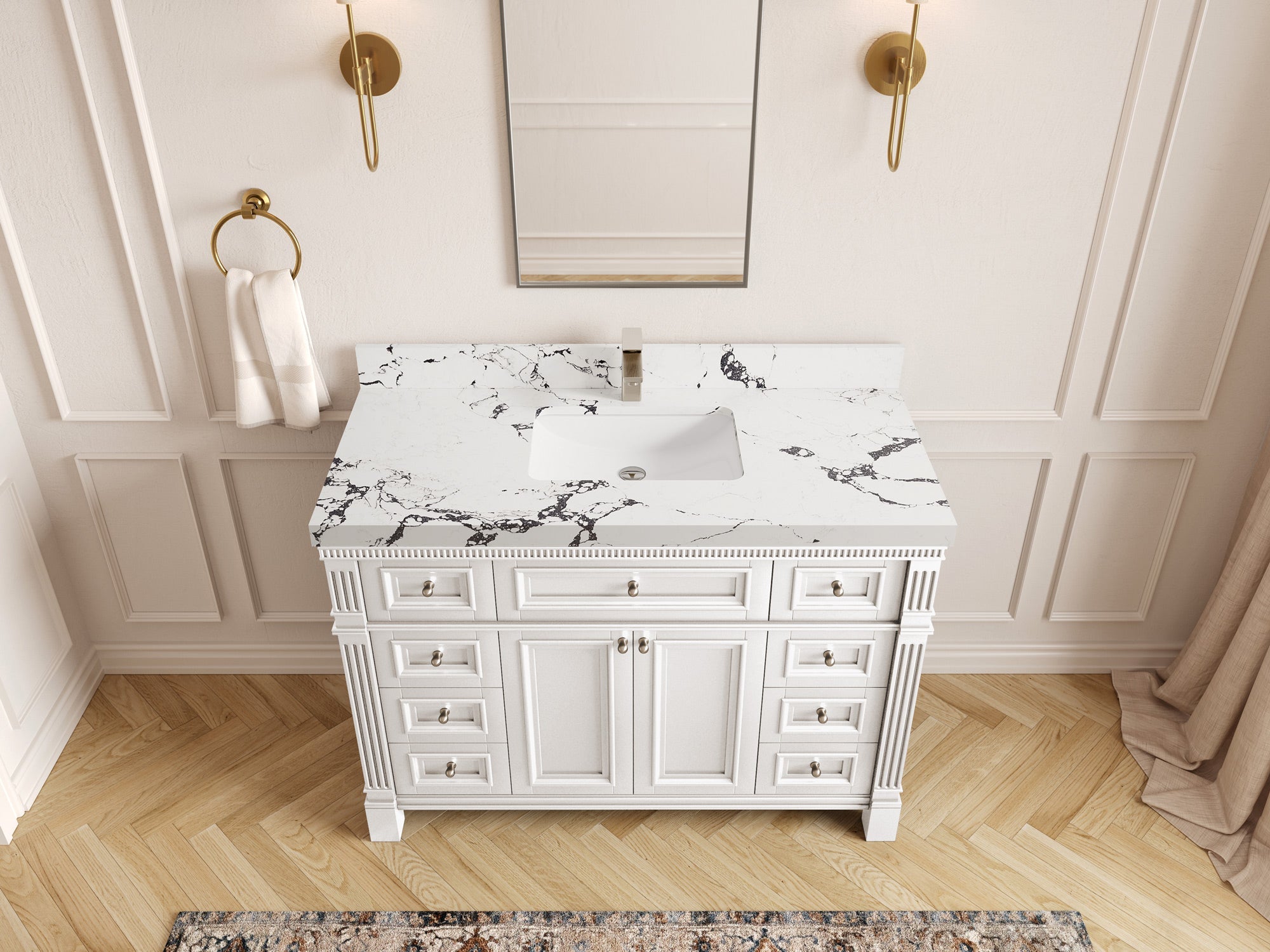 Paris 48 in. W x 22 in. D Single Sink Bathroom Vanity - Willow Bath and Vanity