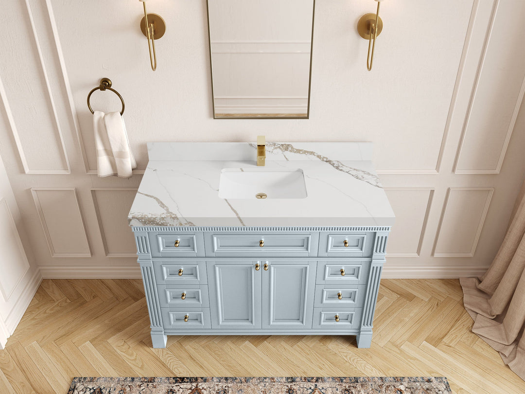 Paris 48 in. W x 22 in. D Single Sink Bathroom Vanity - Willow Bath and Vanity
