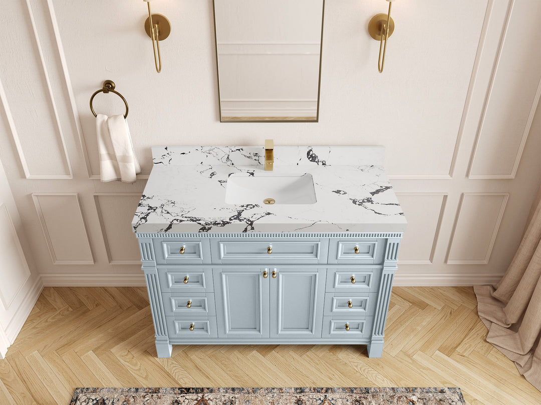 Paris 48 in. W x 22 in. D Single Sink Bathroom Vanity - Willow Bath and Vanity