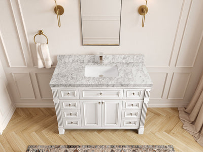 Paris 48 in. W x 22 in. D Single Sink Bathroom Vanity - Willow Bath and Vanity