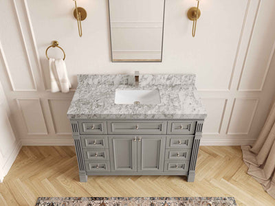 Paris 48 in. W x 22 in. D Single Sink Bathroom Vanity - Willow Bath and Vanity