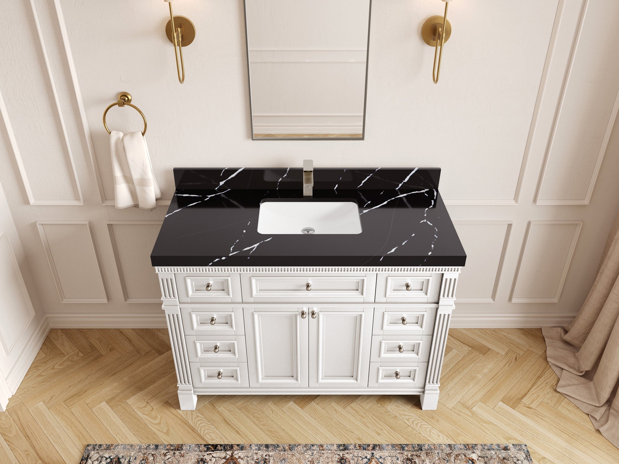 Paris 48 in. W x 22 in. D Single Sink Bathroom Vanity - Willow Bath and Vanity