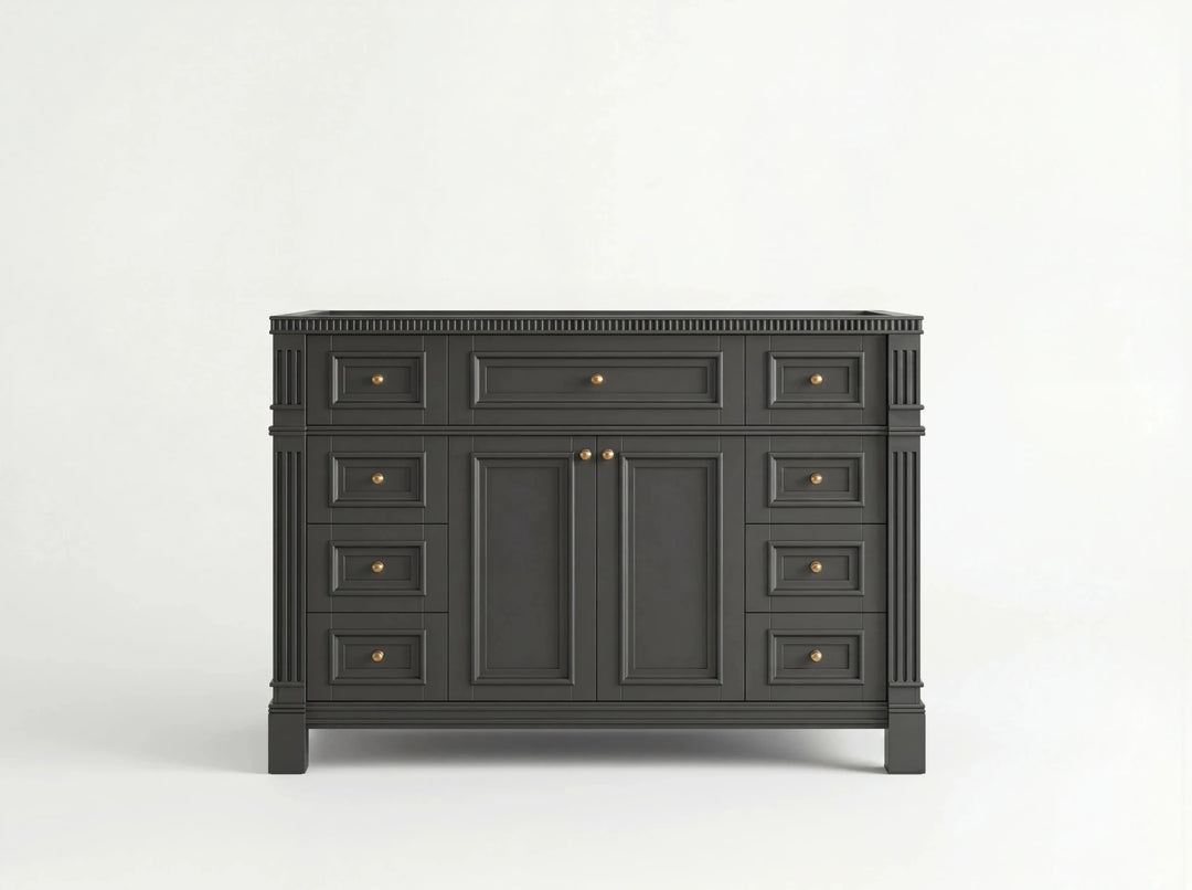 Paris 48 in. W x 22 in. D Single Sink Bathroom Vanity | 
              
                Black Top
                
                  
             - PRS_BLT_CA_BK_48S - photo №21