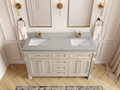 Paris 60 in. W x 22 in. D Double Sink Bathroom Vanity - photo 21