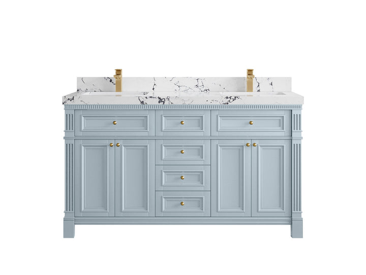Paris 60 in. W x 22 in. D Double Sink Bathroom Vanity - photo 40