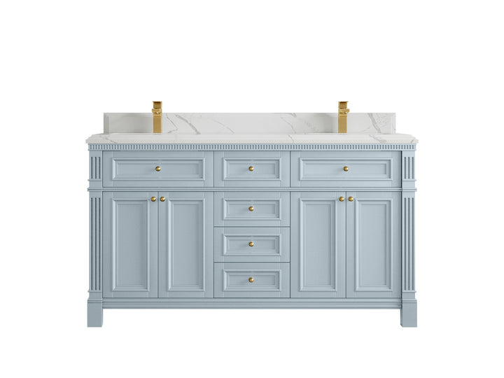 Paris 60 in. W x 22 in. D Double Sink Bathroom Vanity - photo 24
