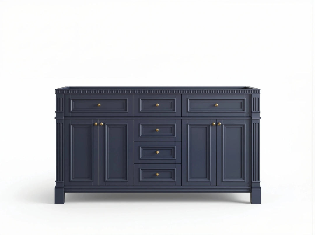 Paris 60 in. W x 22 in. D Double Sink Bathroom Vanity | 
              
                Hale Navy Blue
                
                  
             - PRS-CAB-HLN-59D - photo №26