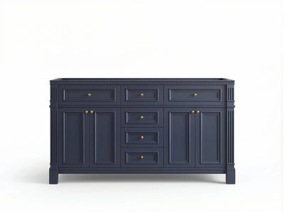 Paris 60 in. W x 22 in. D Double Sink Bathroom Vanity - Willow Bath and Vanity