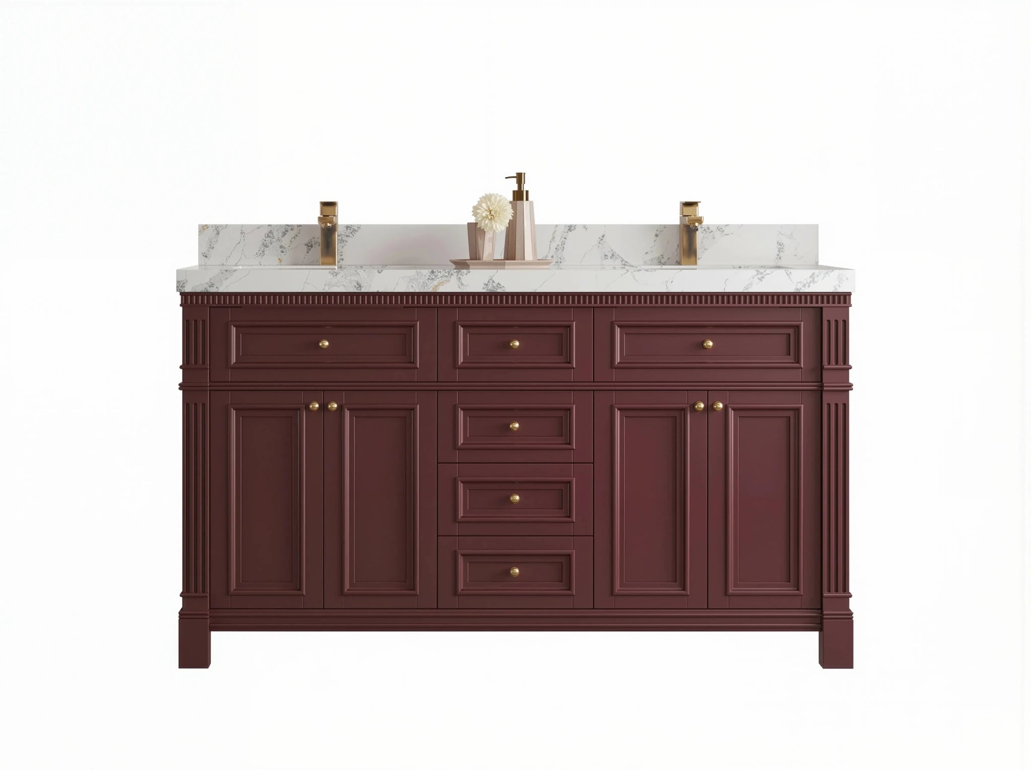 Paris 60 in. W x 22 in. D Double Sink Bathroom Vanity - Willow Bath and Vanity