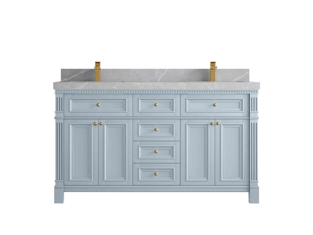 Paris 60 in. W x 22 in. D Double Sink Bathroom Vanity - Willow Bath and Vanity