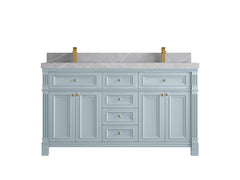 Paris 60 in. W x 22 in. D Double Sink Bathroom Vanity - photo 32