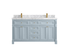 Paris 60 in. W x 22 in. D Double Sink Bathroom Vanity - photo 10