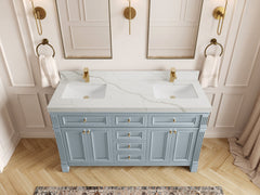 Paris 60 in. W x 22 in. D Double Sink Bathroom Vanity - photo 17