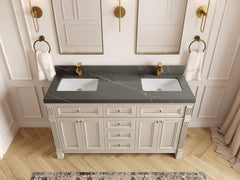 Paris 60 in. W x 22 in. D Double Sink Bathroom Vanity - photo 33