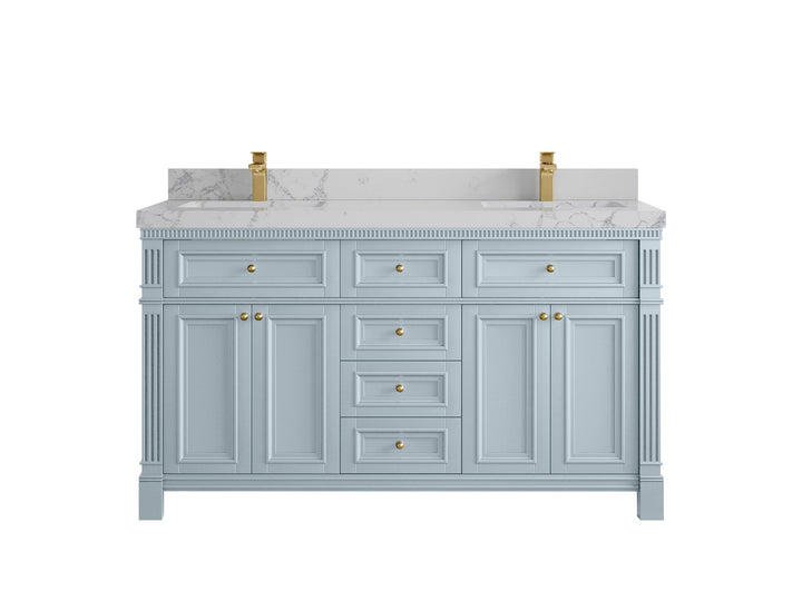 Paris 60 in. W x 22 in. D Double Sink Bathroom Vanity - photo 42