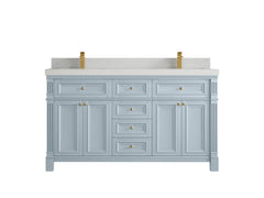 Paris 60 in. W x 22 in. D Double Sink Bathroom Vanity - photo 14
