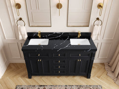 Paris 60 in. W x 22 in. D Double Sink Bathroom Vanity - photo 7