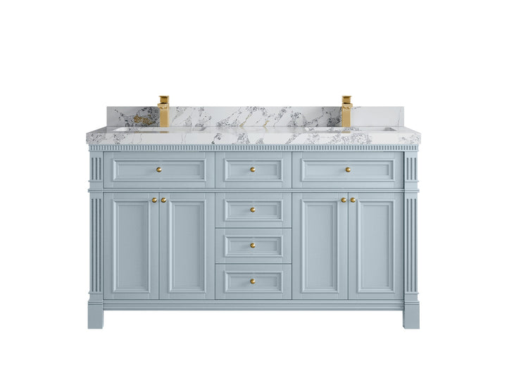 Paris 60 in. W x 22 in. D Double Sink Bathroom Vanity - photo 20