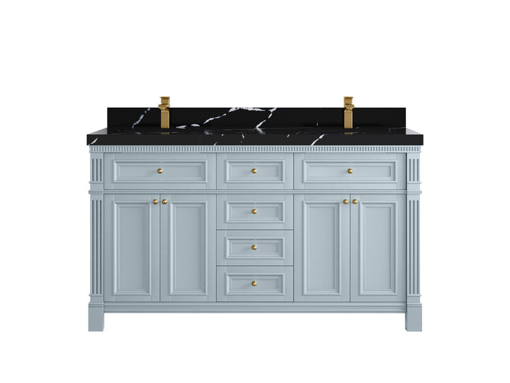 Paris 60 in. W x 22 in. D Double Sink Bathroom Vanity - photo 12