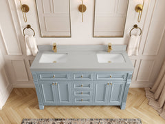 Paris 60 in. W x 22 in. D Double Sink Bathroom Vanity - photo 13