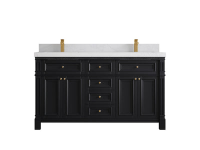 Paris 60 in. W x 22 in. D Double Sink Bathroom Vanity - Willow Bath and Vanity