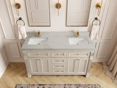 Paris 60 in. W x 22 in. D Double Sink Bathroom Vanity - photo 13