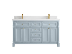 Paris 60 in. W x 22 in. D Double Sink Bathroom Vanity - photo 44