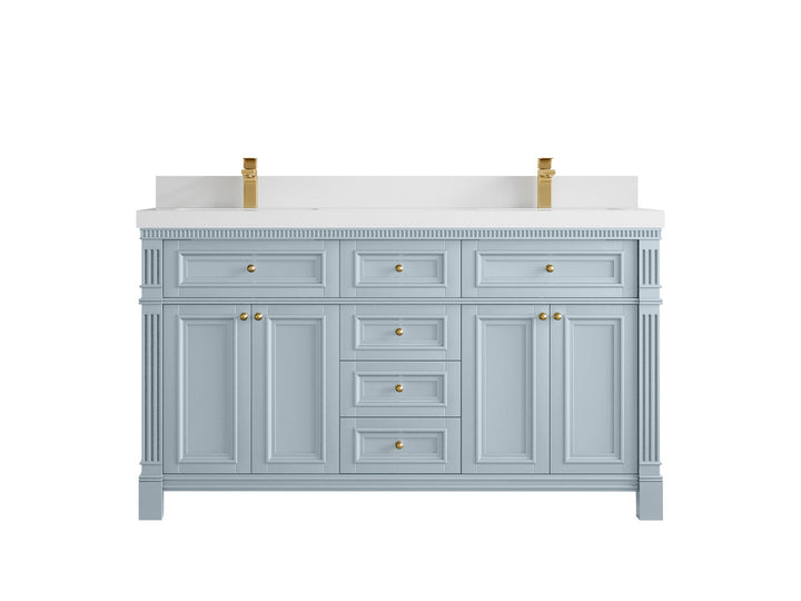 Paris 60 in. W x 22 in. D Double Sink Bathroom Vanity - photo 44