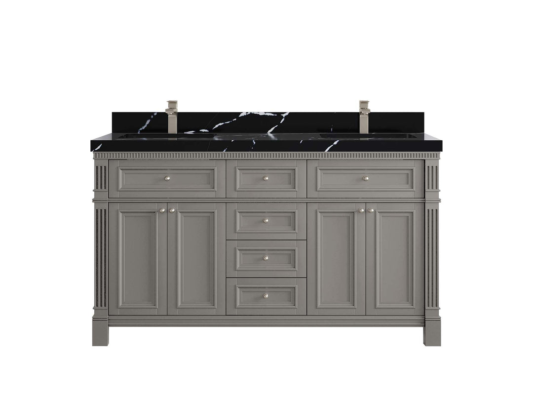 Paris 60 in. W x 22 in. D Double Sink Bathroom Vanity - Willow Bath and Vanity