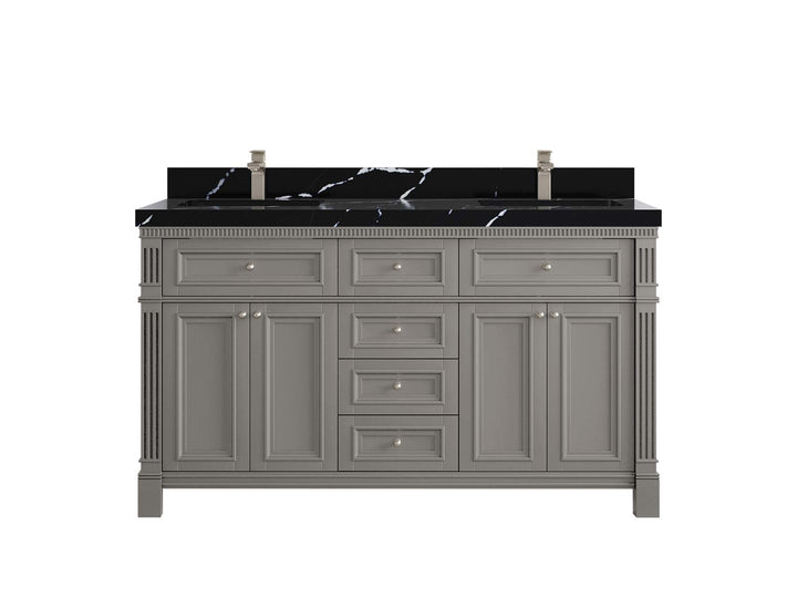 Paris 60 in. W x 22 in. D Double Sink Bathroom Vanity - photo 12